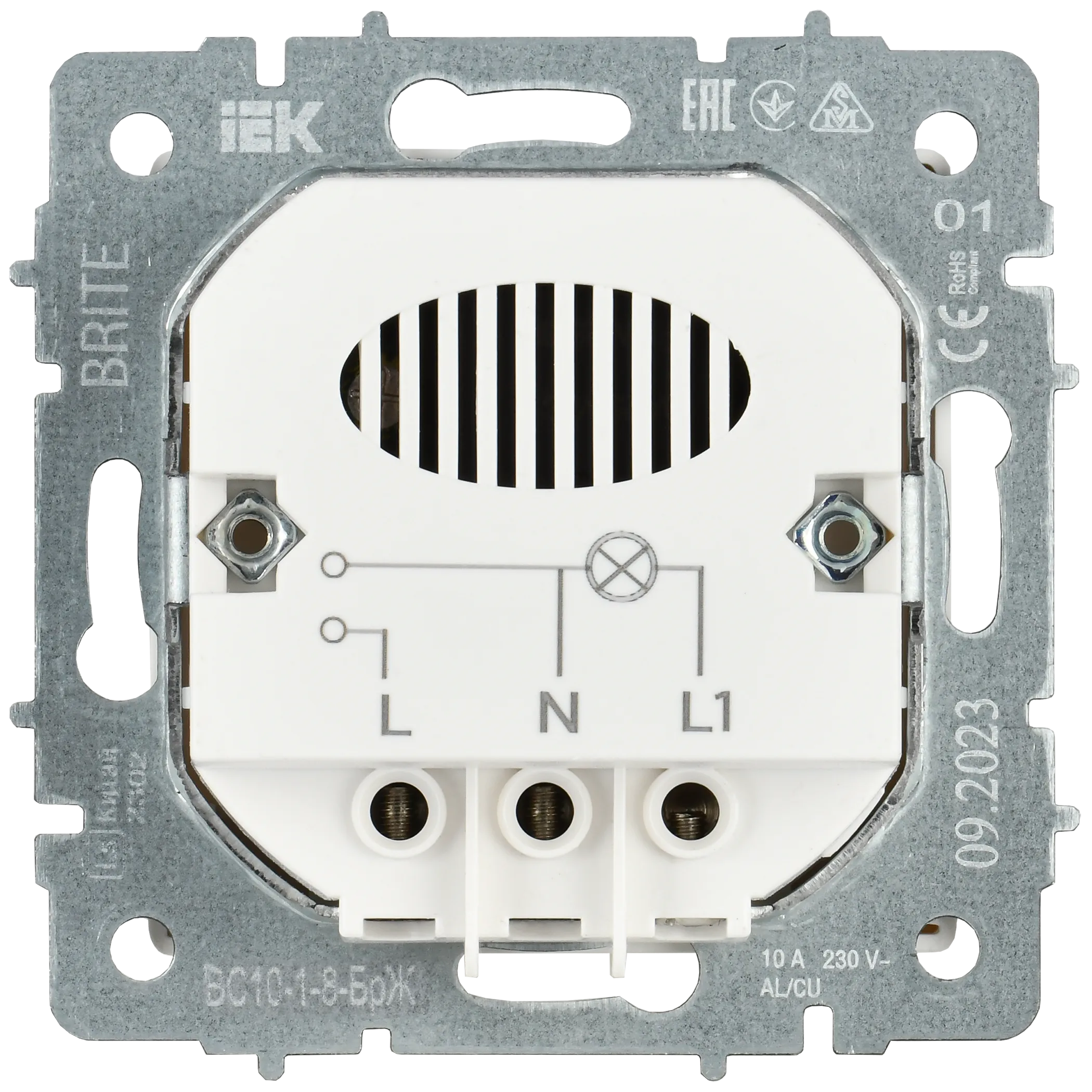 BRITE Выключатель карточный 30А ВС10-1-8-БрЖ жемчуг IEK - Фото 4