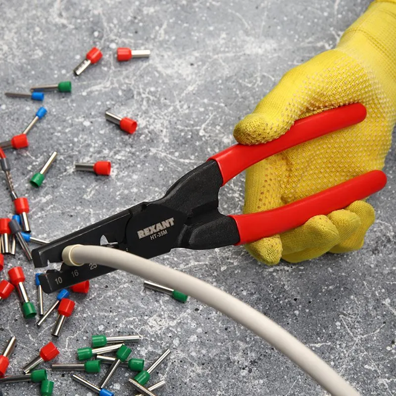 Пресс-клещи HT-35M для обжима втулочных наконечников 10-35мм² REXANT - Фото 4