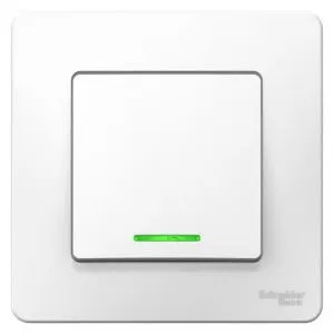 Выключатель 1-кл. СП Blanca 10А IP20 (сх. 1) 250В с подсветкой бел. SE BLNVS010111 1210251