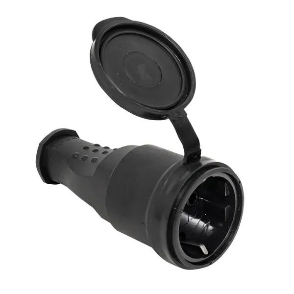 Роз. перенос. с защитной крышкой каучуковая 230В 2P+PE 16A IP44 EKF Марс - Фото 6