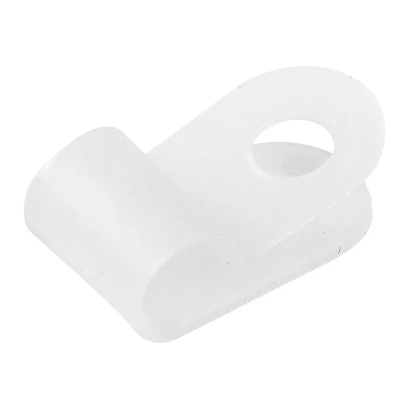 Скоба под винт 5мм, белая (50 шт/уп) REXANT - Фото 2