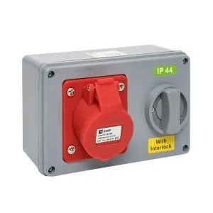 Роз. с блокировкой и выключателем 1414 3Р+РЕ 16А 380В IP44 EKF ps-1414-16-380