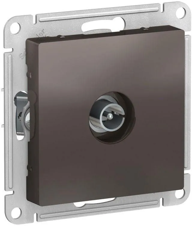 Розетка телевизионная TV AtlasDesign коннектор механизм мокко SE ATN000693