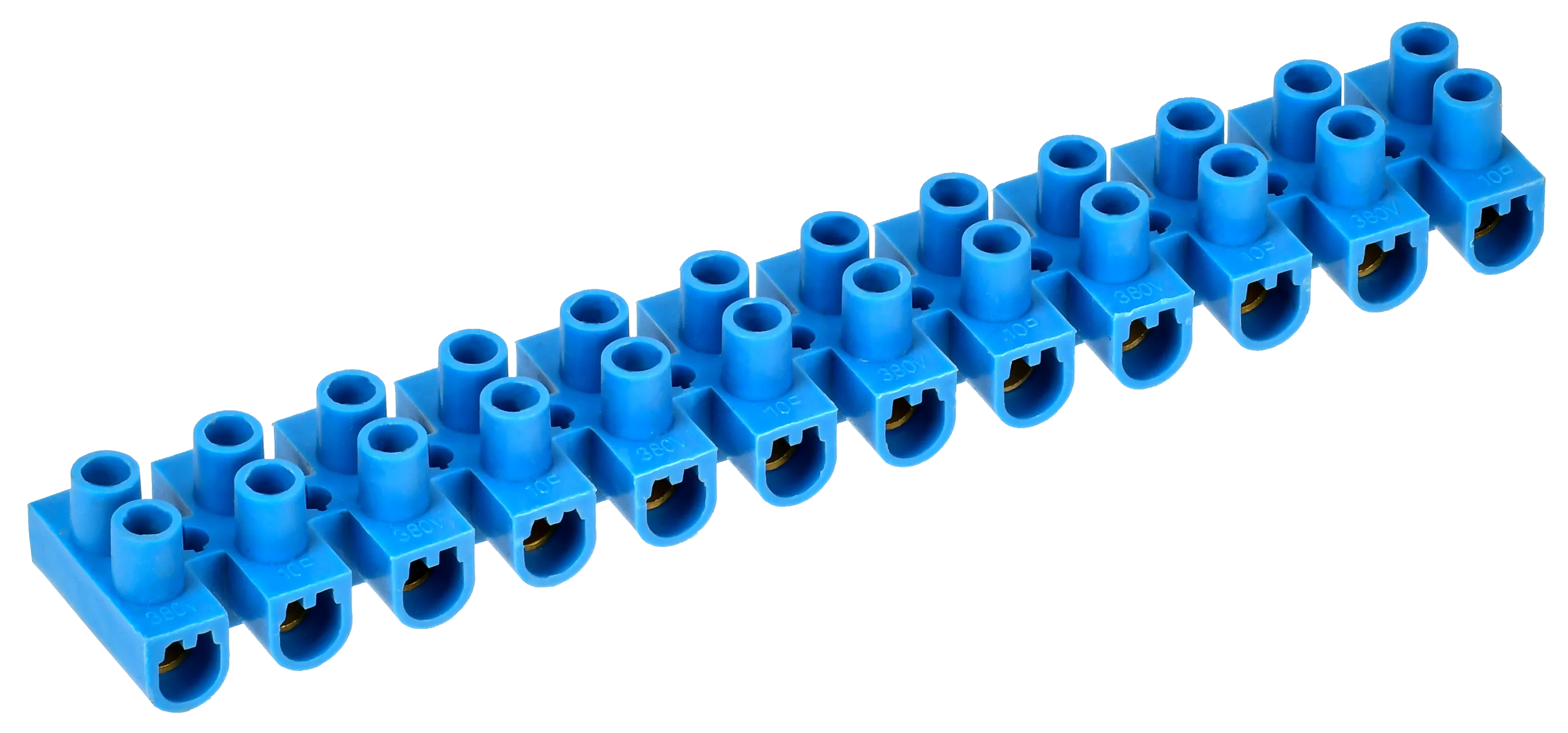 Зажим контактный винтовой ЗВИ-10 н/г 2,5-6мм2 12пар синий IEK