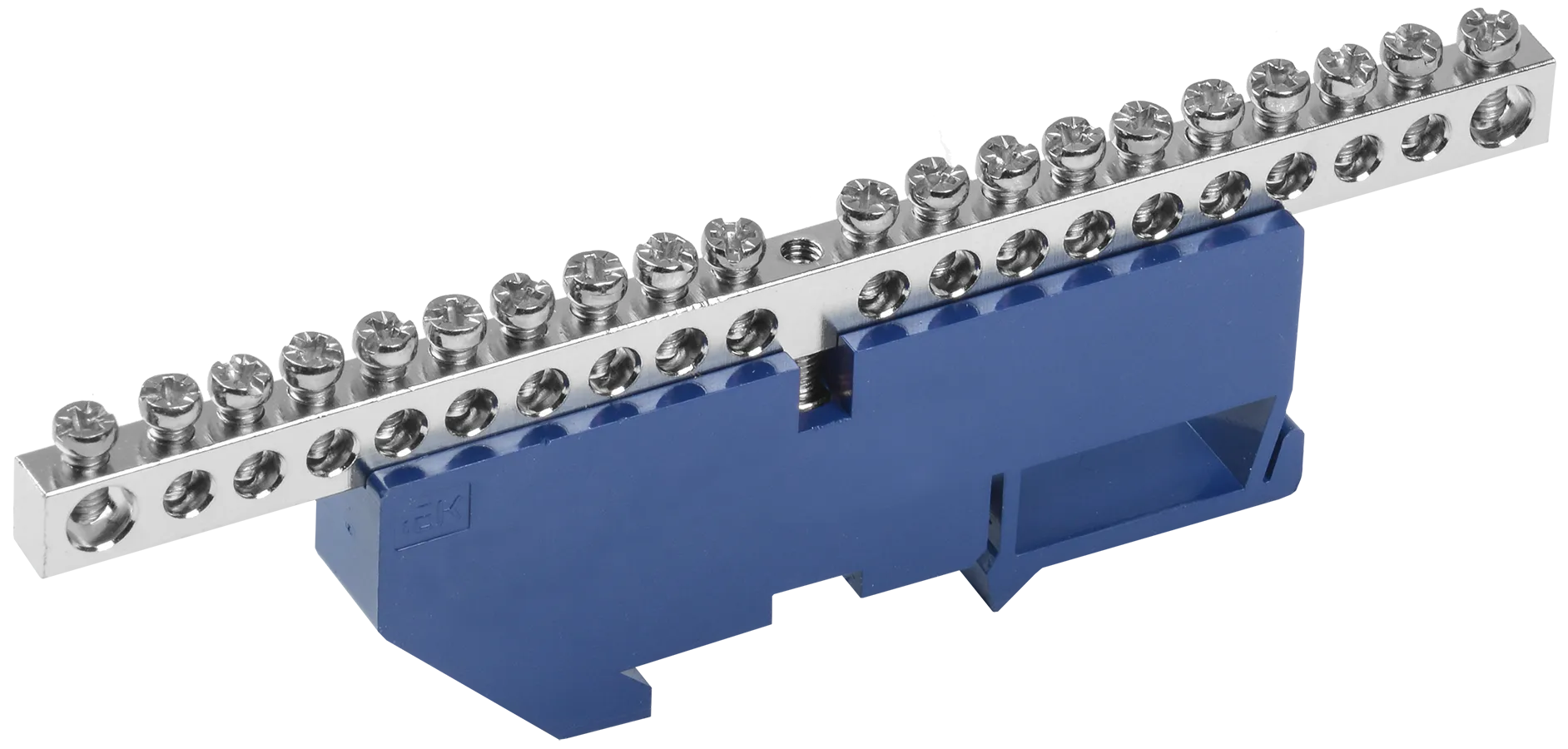 Шина N "ноль" на DIN-изоляторе с никелевым покрытием ШНИ-6х9-20-Д-С IEK