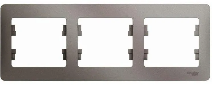 Рамка 3-м Glossa горизонт. платина SE GSL001203