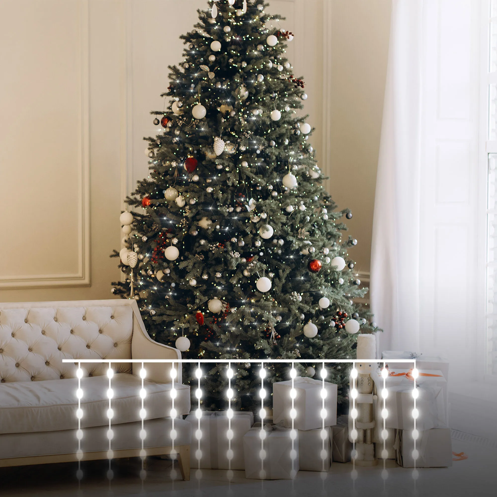 Гирлянда бытовая электрическая занавес 200-006 белый 2*2,6м  IP20 200-006 Elektrostandard Eurosvet