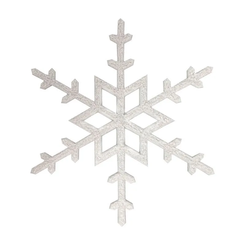 Акриловая светодиодная фигура Снежинка 96 см, белая LED-ICE 501-804