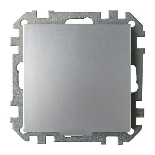 Розетка штепсельная с заземляющим контактом с крышкой со шторками для скрытой установки РС16-536 сер