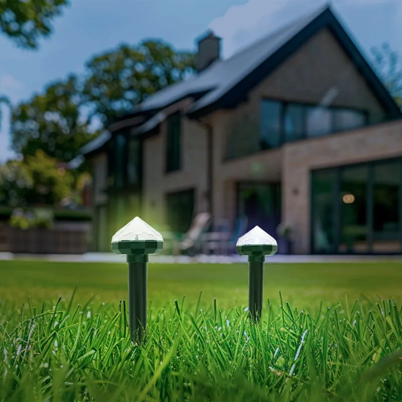 Набор отпугивателей кротов с садовым фонариком (R 20м х2) кристалл REXANT - Фото 2