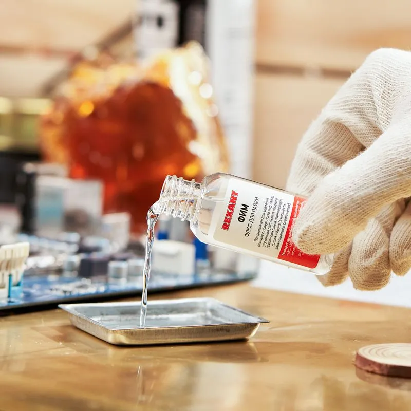 Флюс для пайки, ФИМ, 30мл, флакон REXANT - Фото 4