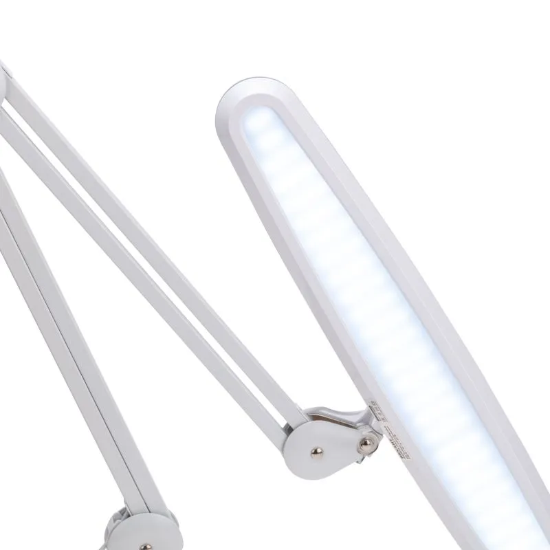 Лампа настольная бестеневая, струбцина, Blue Stream, 117 SMD LED, диммер (4 уровня), белая REXANT - Фото 3