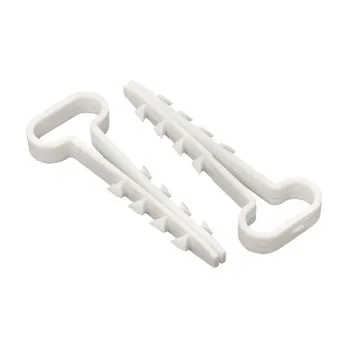 Дюбель-хомут (6х14 мм) для плоского кабеля белый (100 шт.) EKF