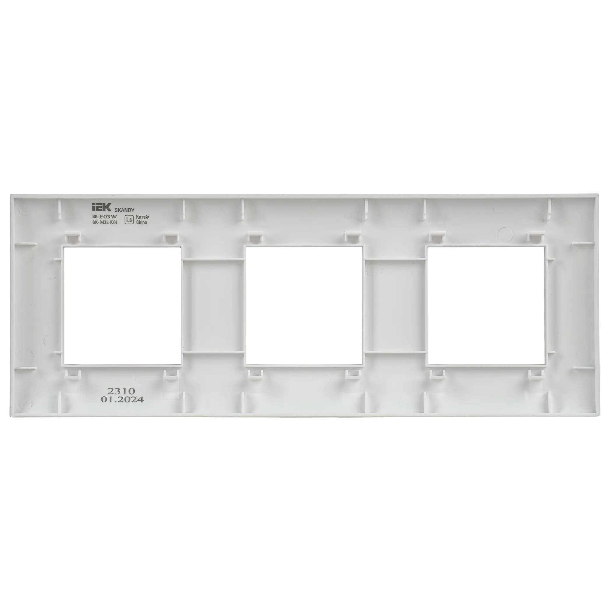 SKANDY Рамка 3-местная SK-F03W арктический белый IEK - Фото 4