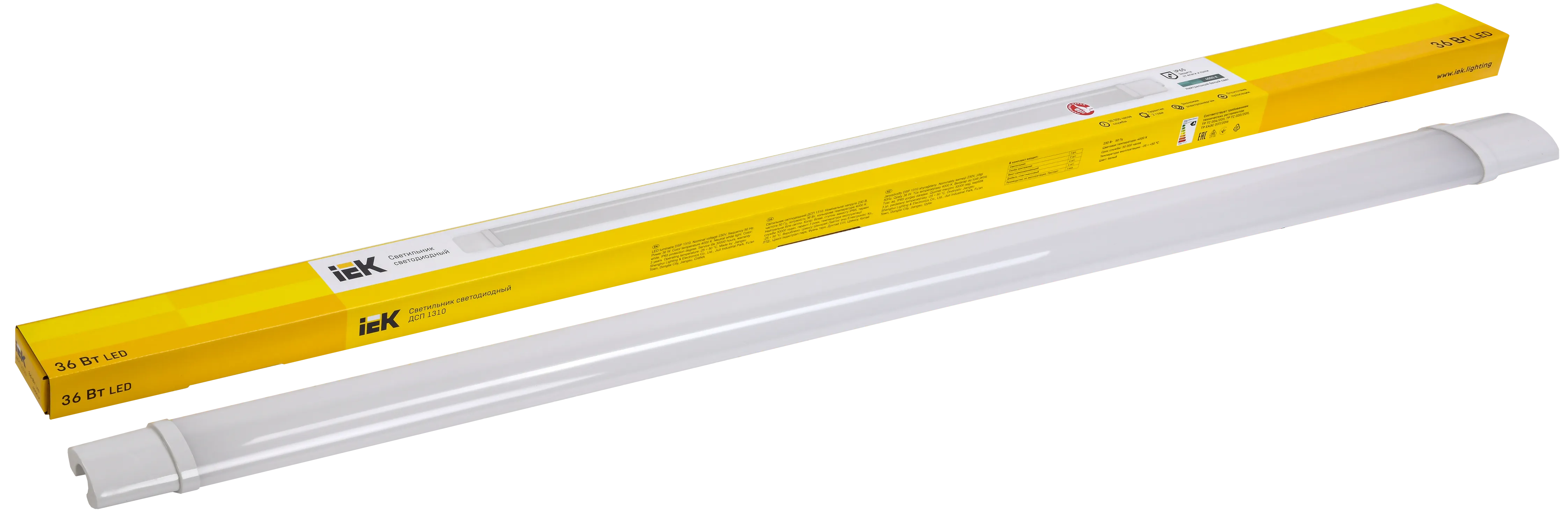 Светильник ДСП 1310 36Вт 4000К IP65 1200мм белый пластик IEK - Фото 3