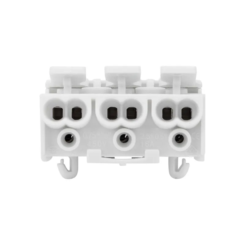 Клемма пружинная соединительная КСП 3-полюсная с монтажными ножками (100 шт./уп.) REXANT - Фото 4