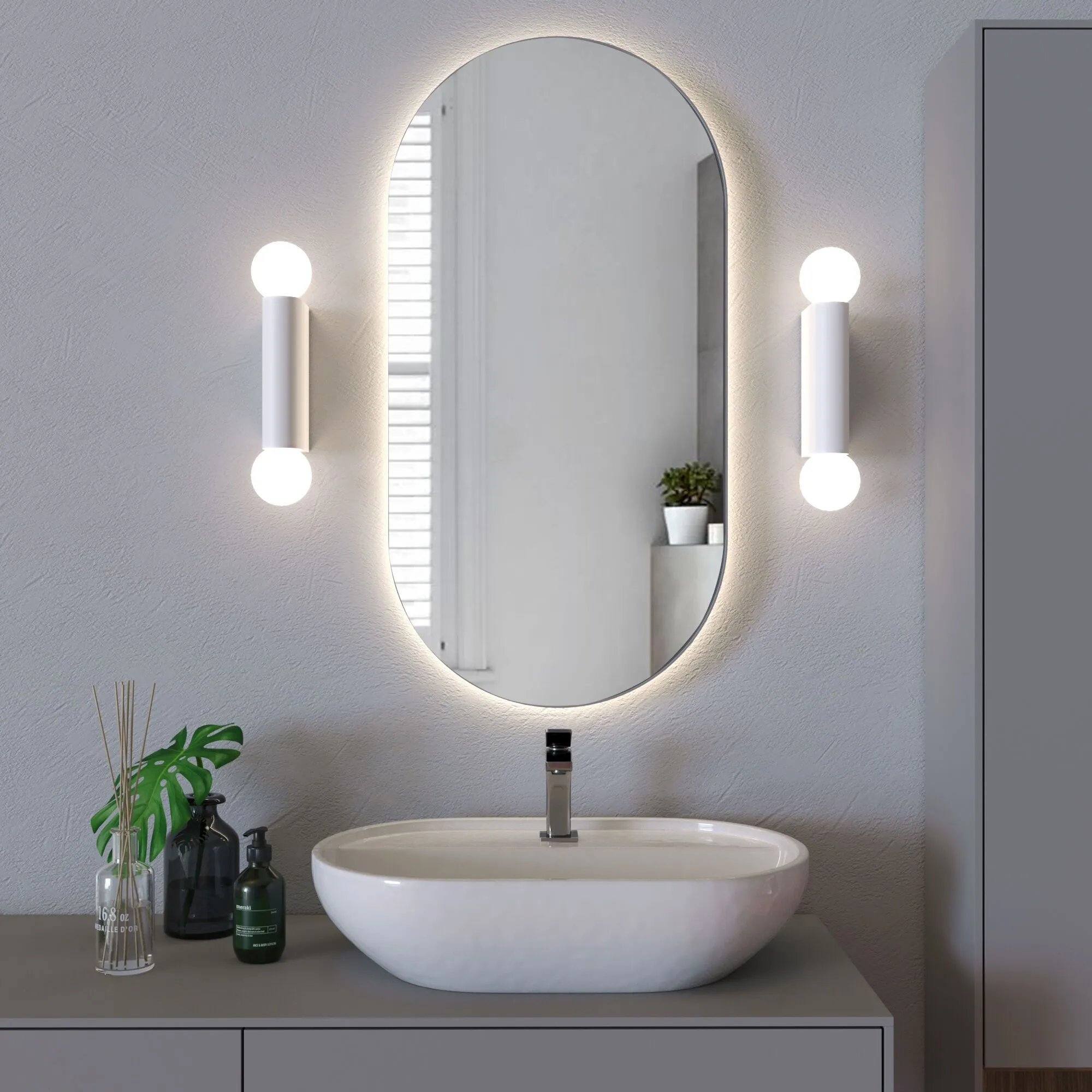 Настенный светодиодный светильник Lily IP54 MRL 1029 белый Elektrostandard - Фото 2