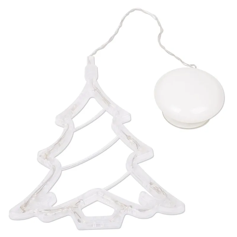 Фигура светодиодная Елочка на присоске с подвесом, цвет зеленый - Фото 4