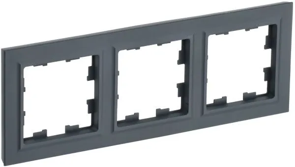 BRITE Рамка 3-местная РУ-3-БрГ графит IEK BR-M32-K53