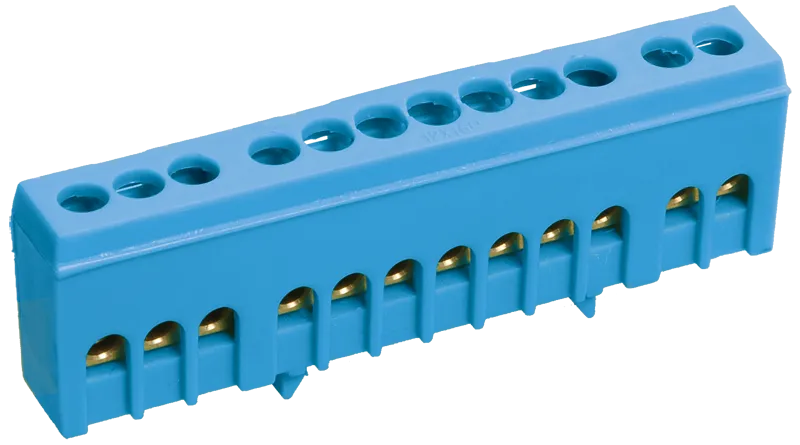 Шина N "ноль" в корпусном изоляторе на DIN-рейку ШНИ-6х9-14-К-С IEK