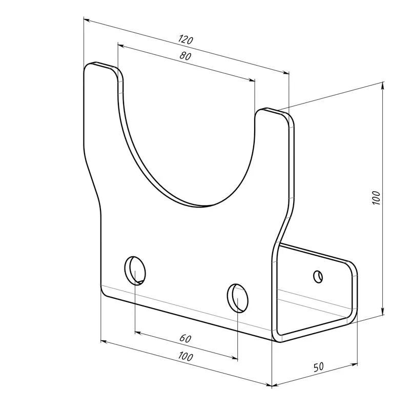 Держатель для угловых шлифмашинок до 125мм, настенный, черный REXANT - Фото 4