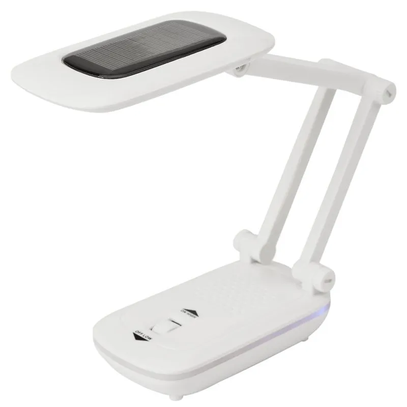 Светильник настольный REXANT Сиквел Про c солнечной панелью и с ночником, 220 В, LED, 5 Вт, 4000 К, бесступенчатое диммирование, заряжаемый, 2 ч автон