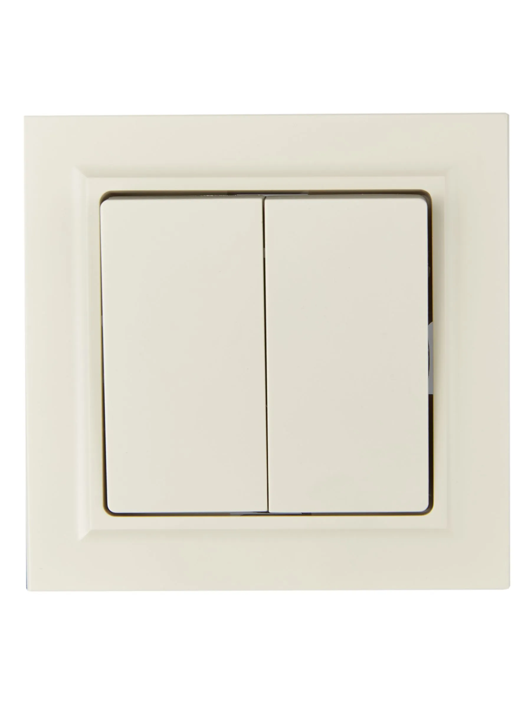 BRITE Выключатель 2-клавишный 10А в сборе ВСР10-2-0-БрКр бежевый IEK - Фото 3