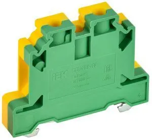 Колодка клеммная CTS-PEN заземляющая 10мм2 желто-зеленая IEK YCT11-00-K52-010