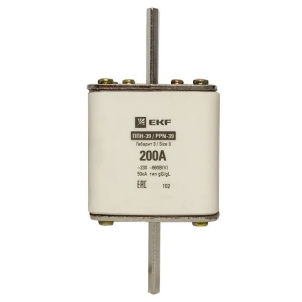 Плавкая вставка ППН-39 630/200А габарит 3 EKF - Фото 4