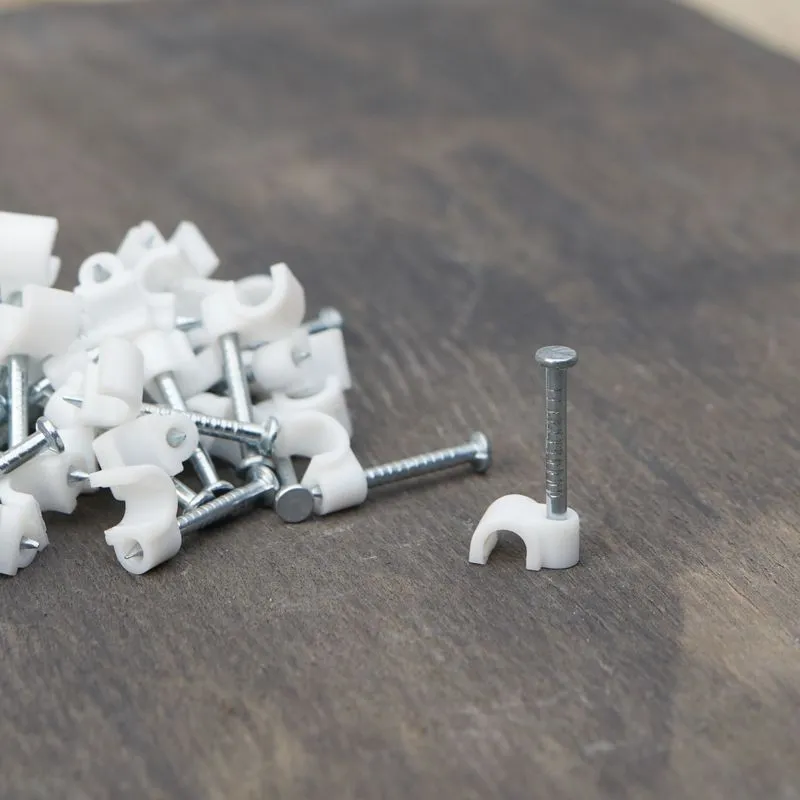 Крепеж кабеля круглый 3мм, белый (50 шт/уп) REXANT - Фото 2