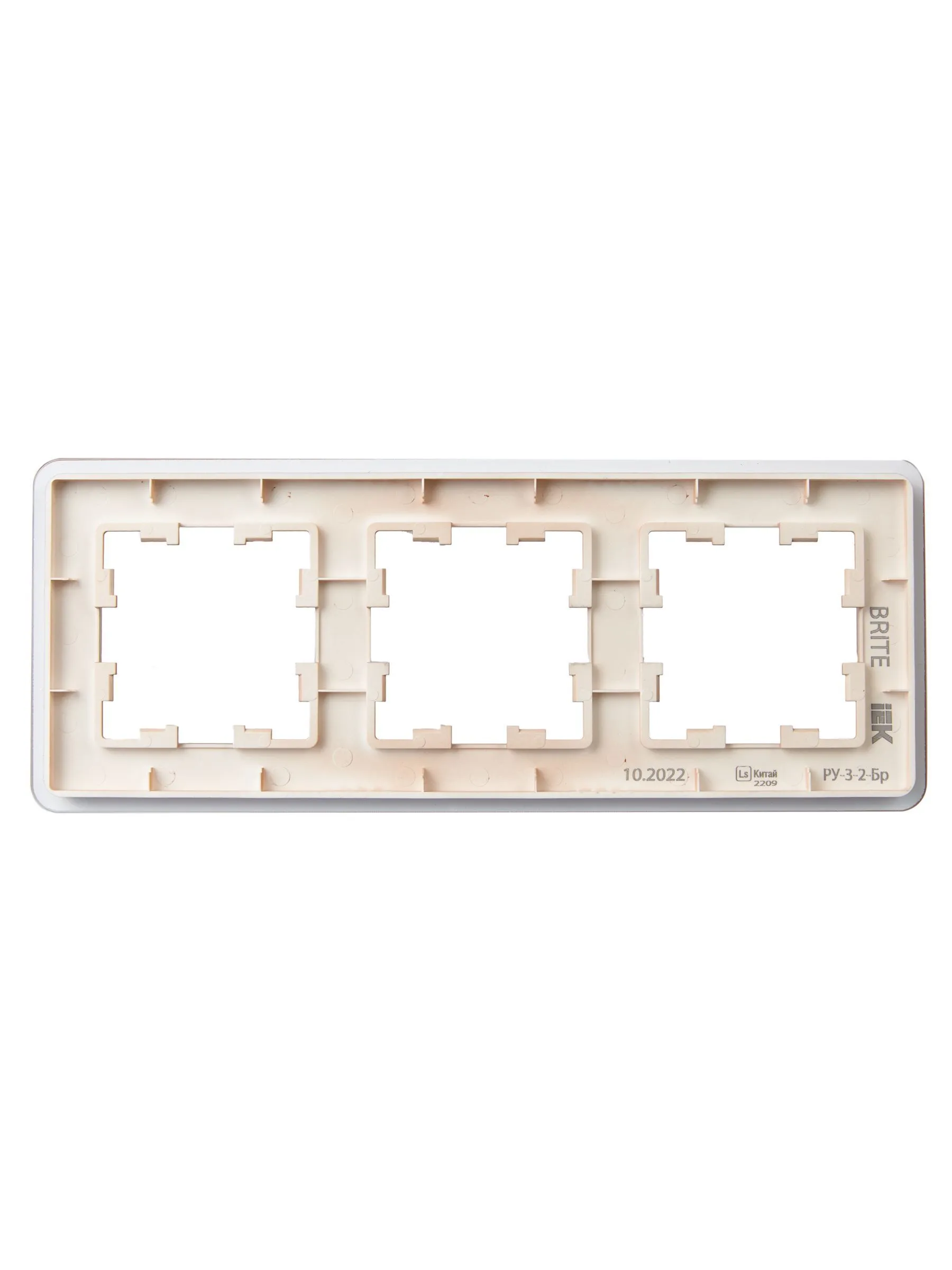 BRITE Рамка 3-местная РУ-3-2-Бр стекло дымчатый RE IEK - Фото 5