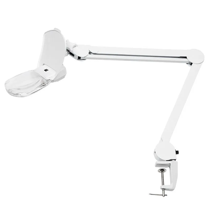 Лупа на струбцине квадратная 3D+20D с подсветкой 6LED, серия EXPERT, белая REXANT