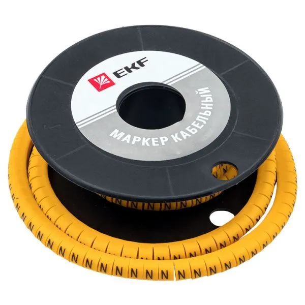 Маркер кабельный 6,0 мм2 "N" (350 шт.) (ЕС-3) EKF - Фото 3