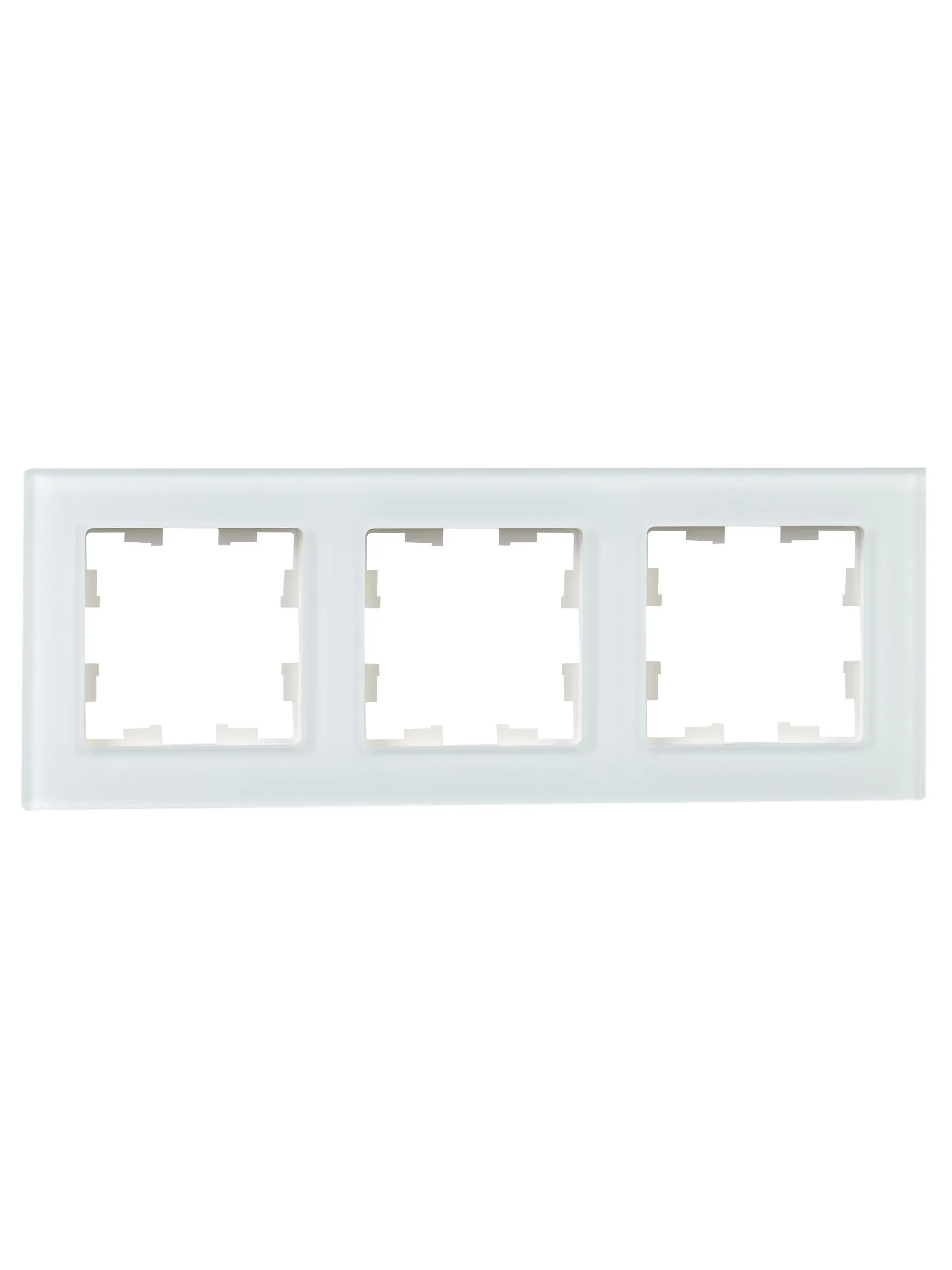 BRITE Рамка 3-местная РУ-3-2-Бр стекло белый матовый IEK - Фото 5