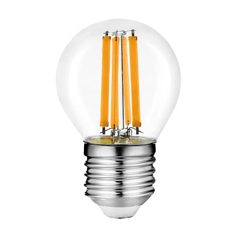 Светодиодная лампа WOLTA Filament, AC 220-240В, 50/60 Гц, прозрачное стекло, "Шар", G45, E27, 12 Вт, 1050 лм, 3000 К, 1/10/100