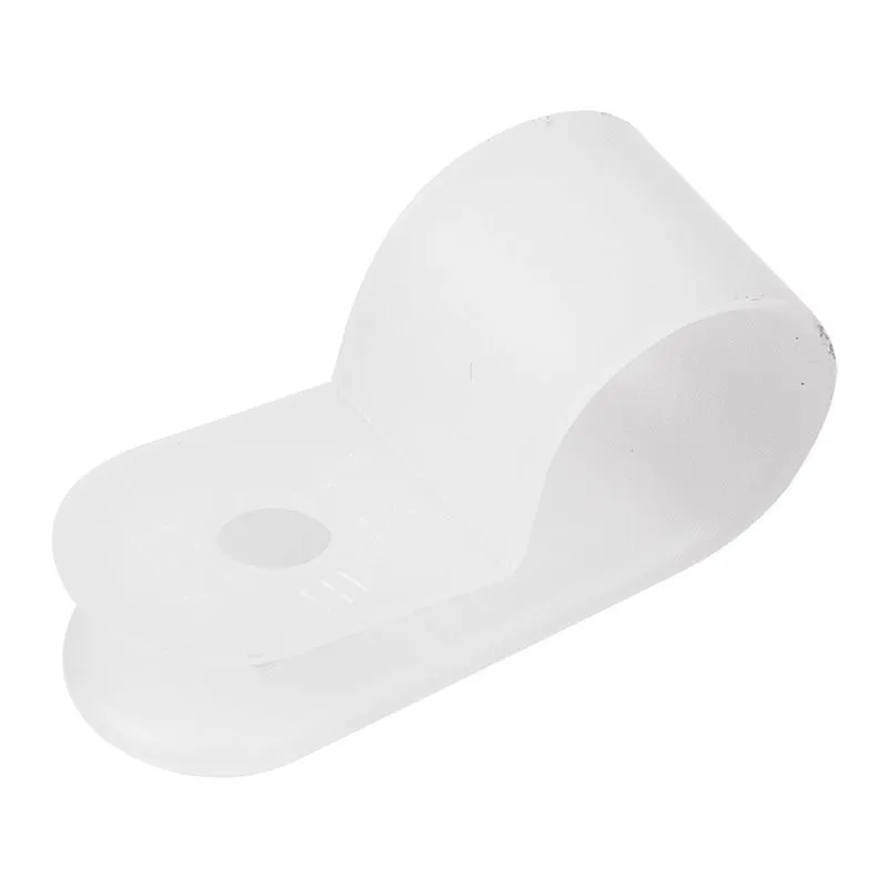 Скоба под винт 12мм, белая (50 шт/уп) REXANT 07-4412