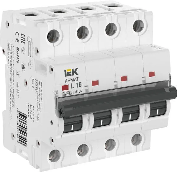 ARMAT Автоматический выключатель M10N 4P L 16А IEK AR-M10N-4-L016
