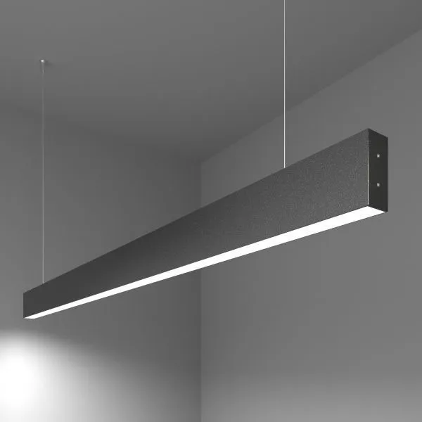 Светильник светодиодный линейный подвесной односторонний 128см 25Вт 6500К черная шагрень 101-200-30-