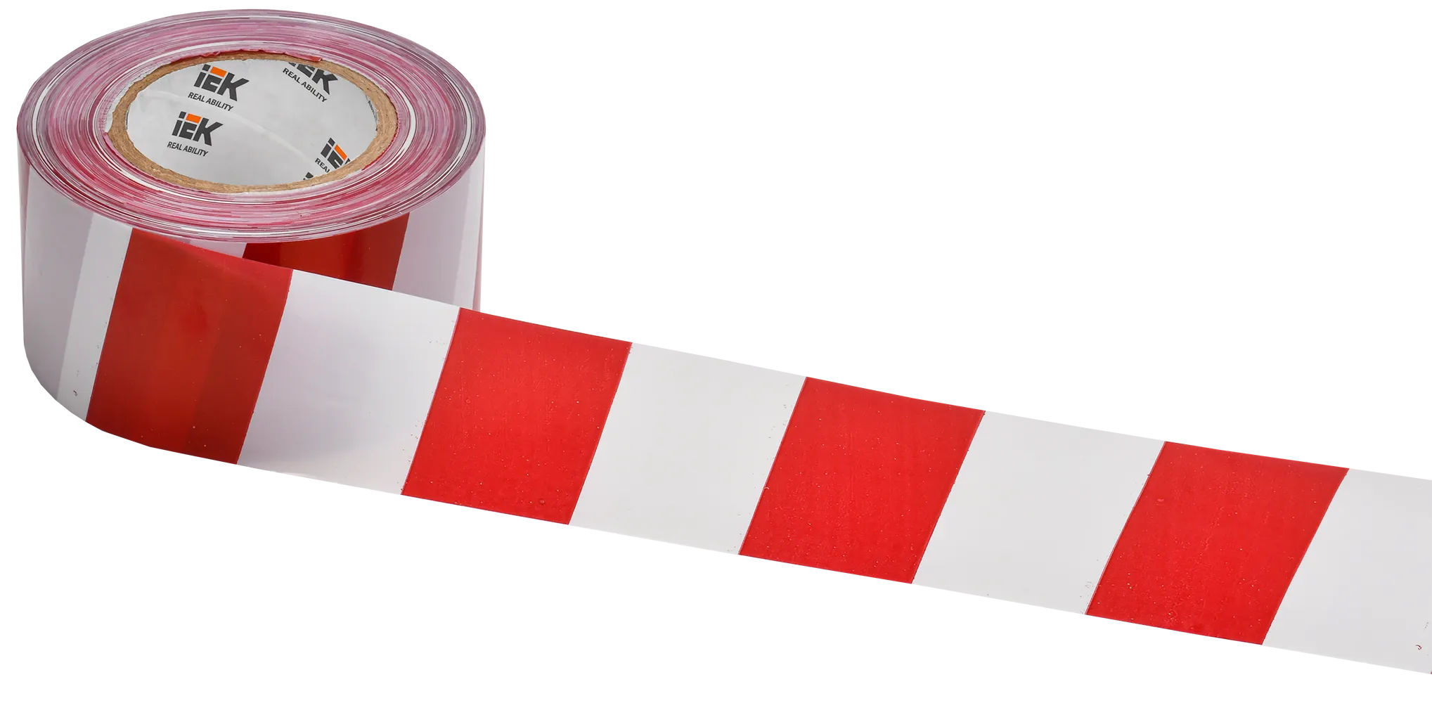 Лента сигнальная оградительная ЛО-200 (50мм-35мкм) красно-белая 200м IEK