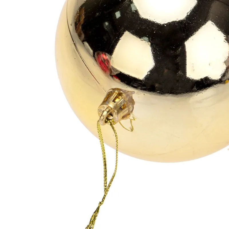 Елочная фигура Шар Ø 10 см, цвет золотой глянцевый - Фото 2