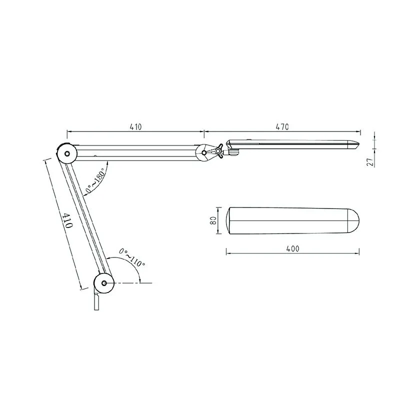 Лампа настольная бестеневая, струбцина, Blue Stream, 60 SMD LED, белая REXANT - Фото 2