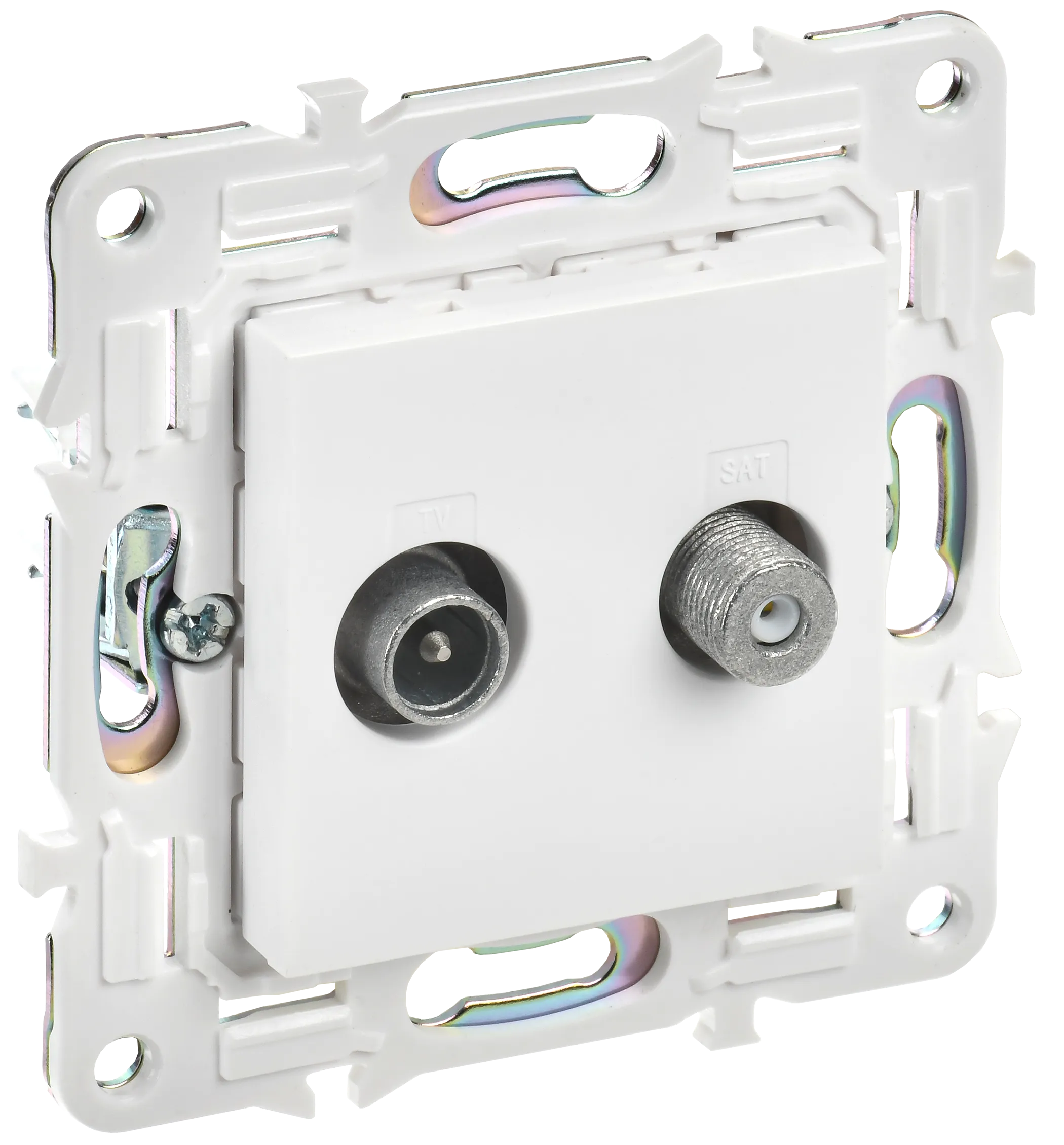 SKANDY Розетка двойная TV+SAT SK-A13W арктический белый IEK SK-AF20-O-K01