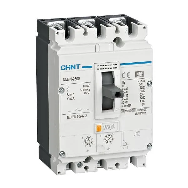 Авт. выкл. NM8N-250S TM 3P 250А 50кА с рег. термомаг. расцепителем (R)