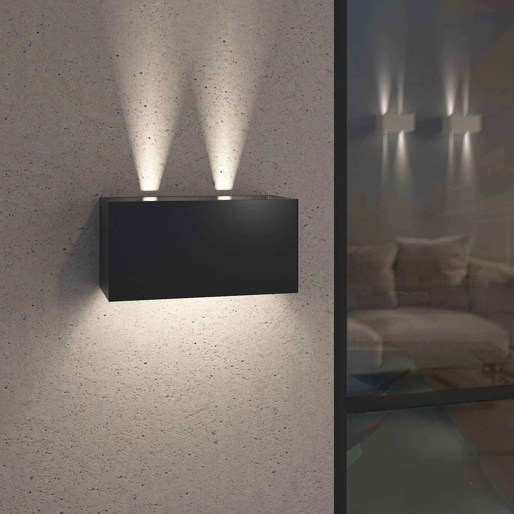 Светильник светодиодный уличный настенный WINNER DOUBLE LED IP54 35137/W черный Elektrostandard - Фото 2