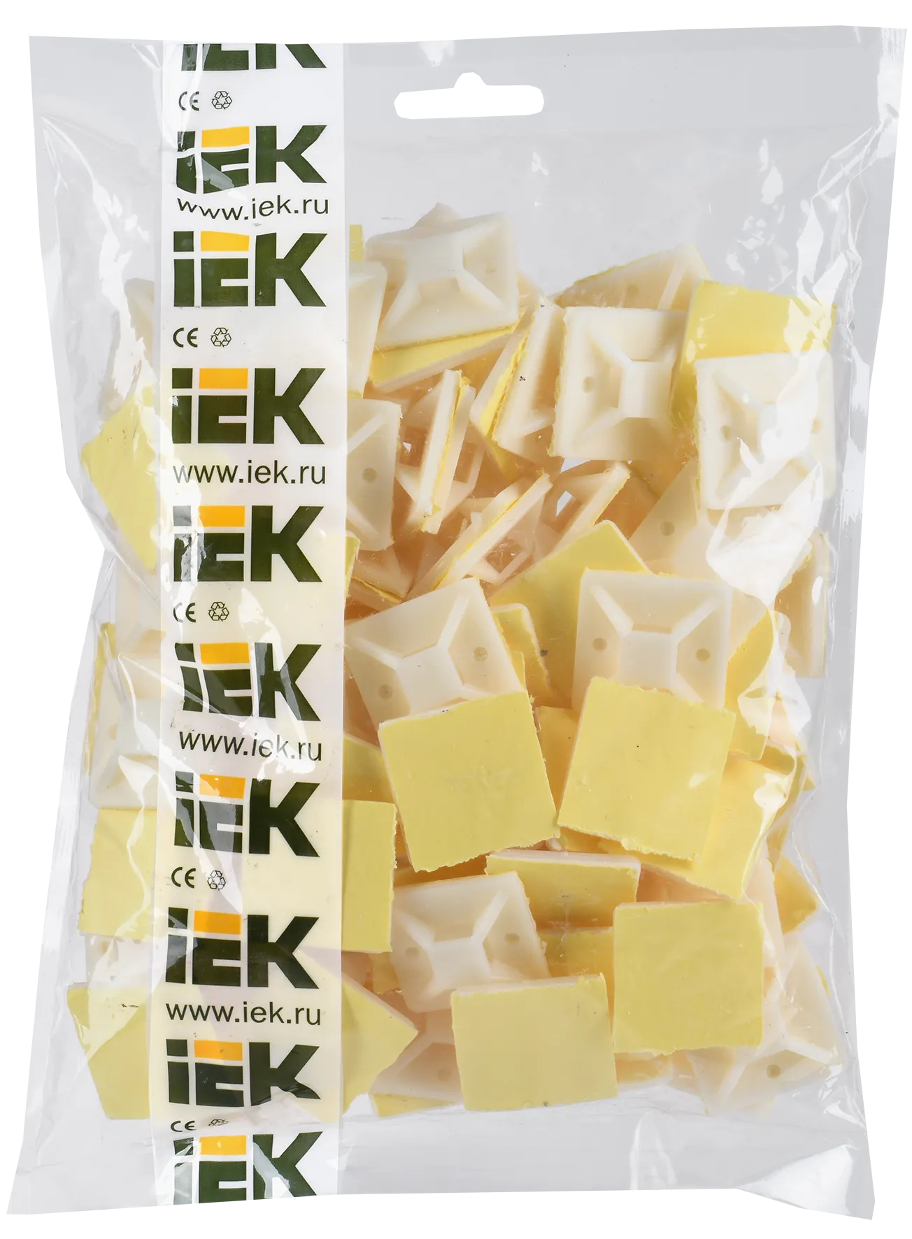 Площадка самоклеящаяся 30х30 белая под хомуты (100шт) IEK - Фото 2