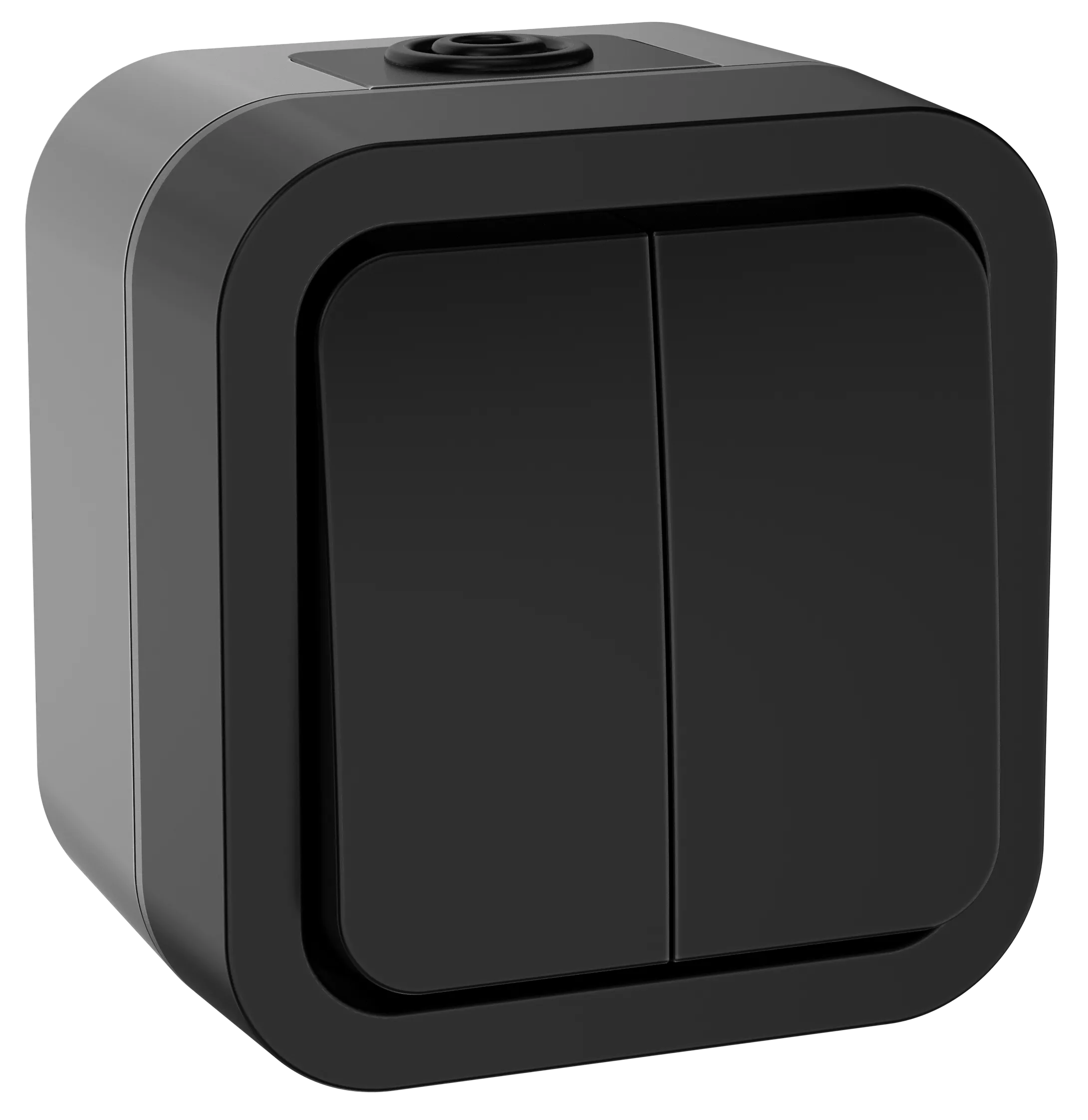 TORS Выключатель двухклавишный 10А IP55 TS105 графит IEK TS-V20-0-10-55-K53