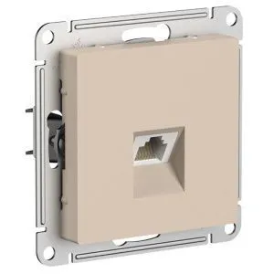 Розетка компьютерная AtlasDesign RJ45 кат. 5Е механизм песочн. SE ATN001283 1712780