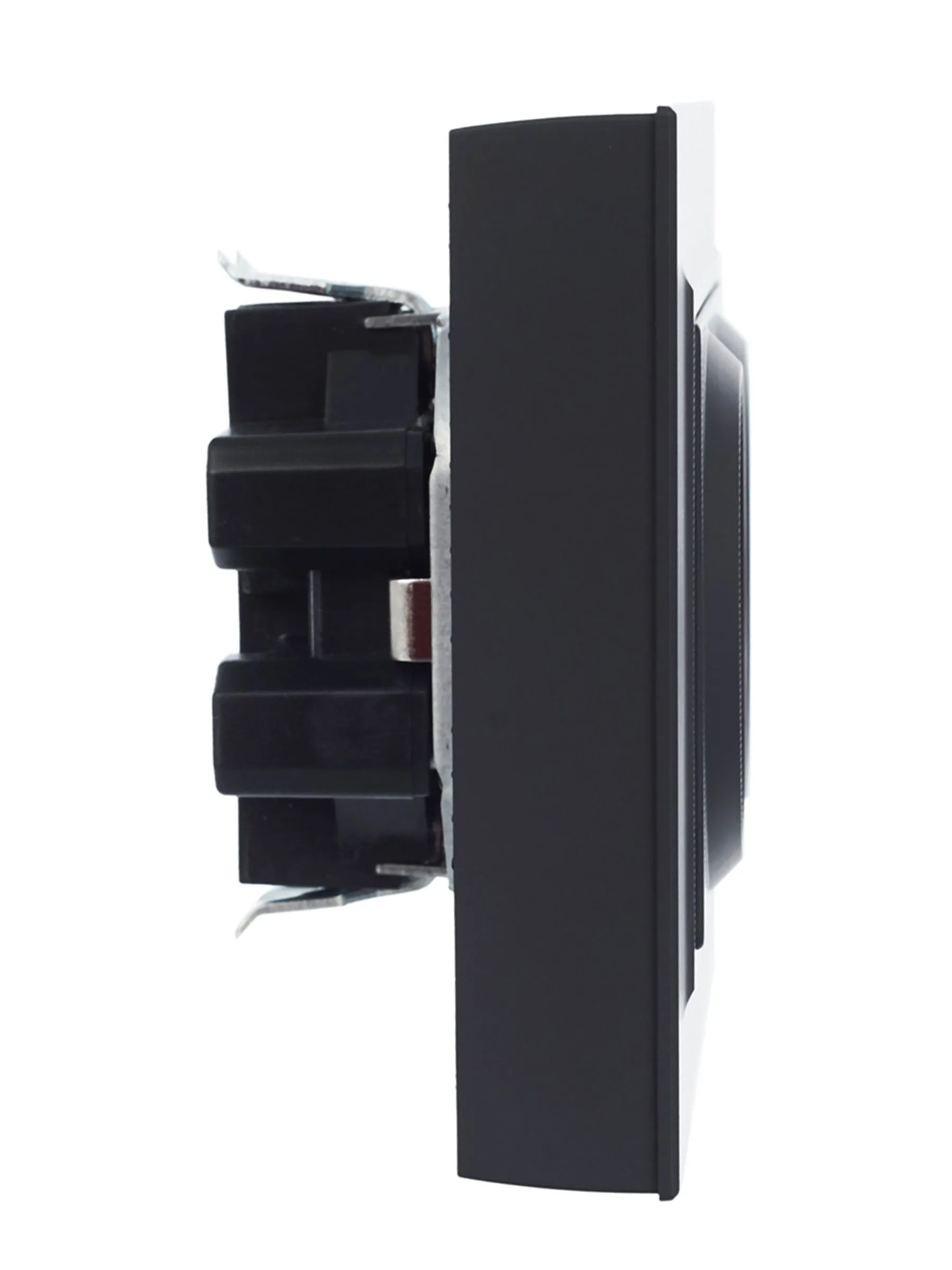 BRITE Розетка 2-местная с заземлением с защитными шторками 16А в сборе РСш12-3-БрГ графит IEK - Фото 7