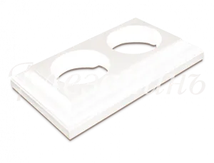 Рамка двухместная  "Престиж" белая, для наружного и внутреннего монтажа, ТМ "МезонинЪ" GE70707-01 GE70707-01