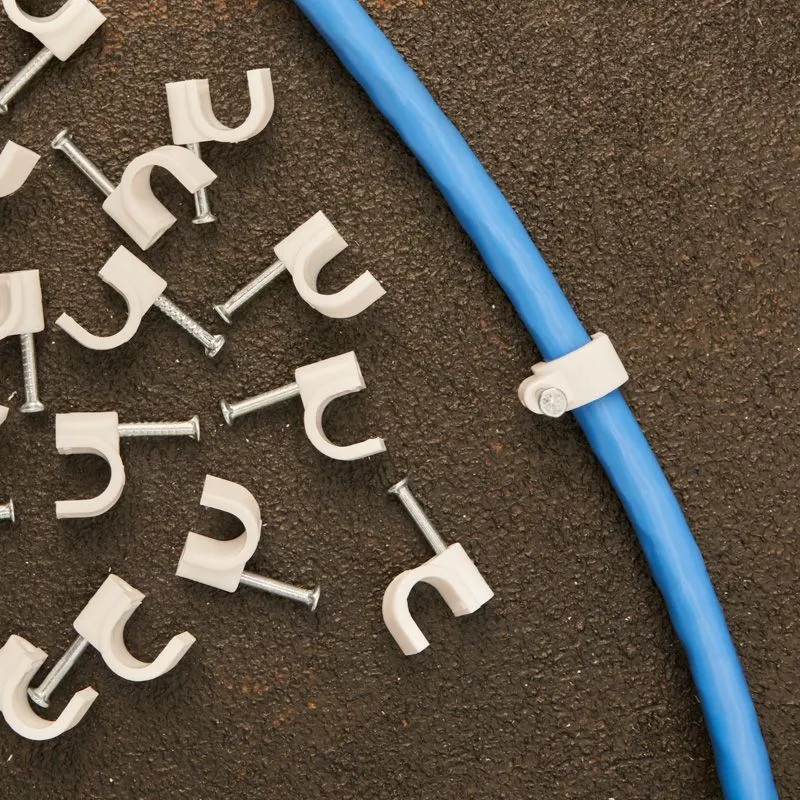 Крепеж кабеля круглый 7мм, белый (20 шт/уп) REXANT - Фото 3